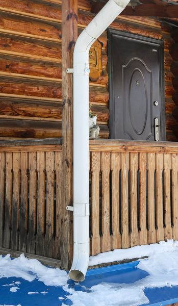 Porch Downspout Installation in Chester